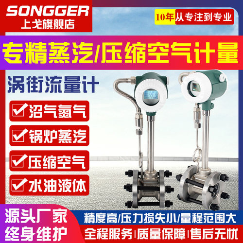 智能涡街流量计蒸汽压缩空气气体计量表数显管道式DN25/32/40/50