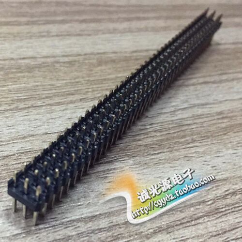 三排排针 3*40P 间距2.54 高度4.5 针长11.6MM 3X40针  全新