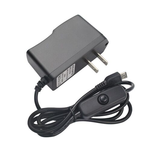 树莓派电源5V 2.5A 带开关按钮电源适配器Micro USB支持3B+/3B/2B