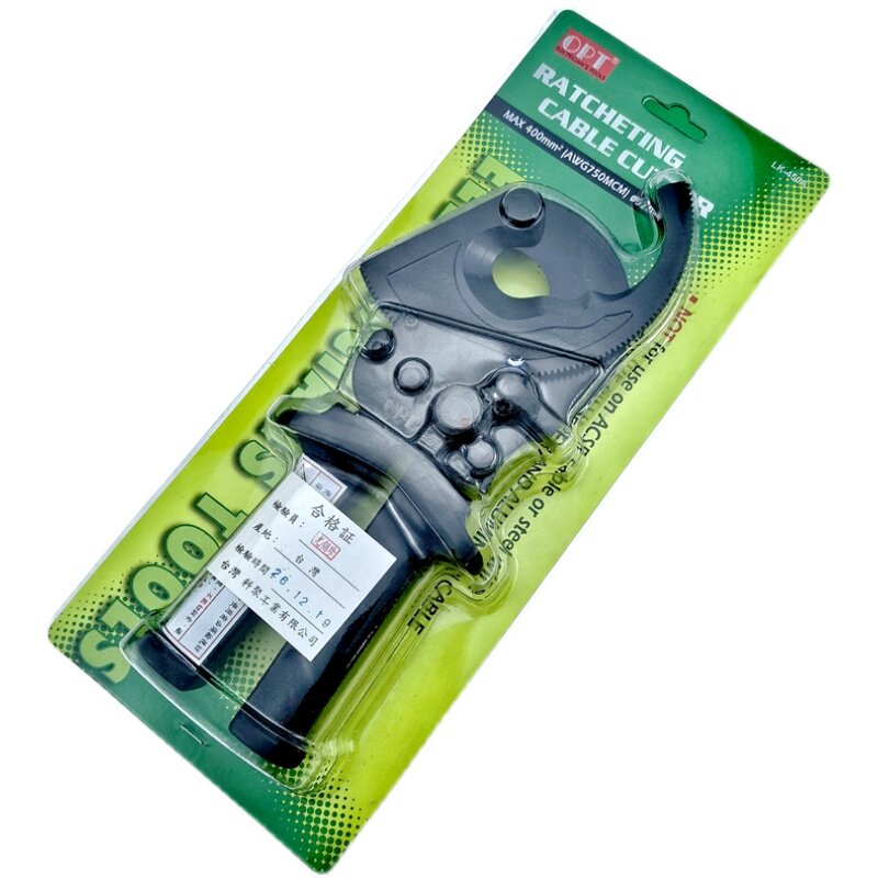 台湾OPT电缆钳LK-450A进口棘轮400mm&sup2;线缆钳子剪刀钳手动剪