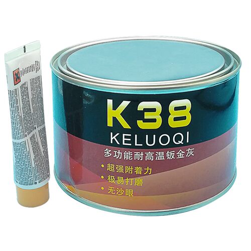 K38钣金灰耐高温汽车原子灰纤维灰高级腻子膏快干通用补土固化剂