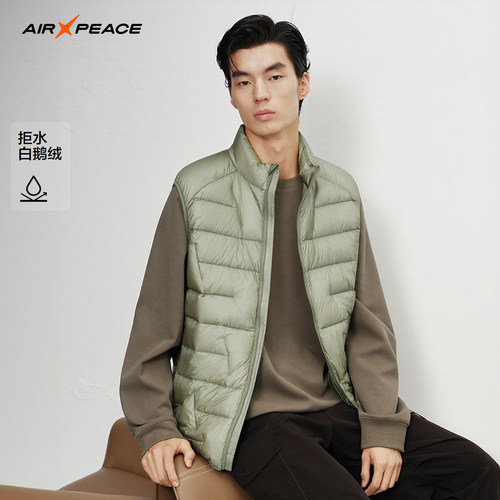AIR PEACE太平鸟户外羽绒马甲男女轻薄外套登山防风排骨羽绒服