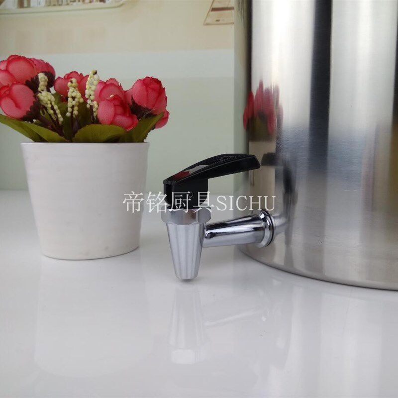 带水龙头不锈钢奶茶桶皇茶饮料桶冷热水桶茶水桶口径20-25cm无耳