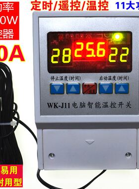 恒温控器6000W大功率温度控制仪热暖风机开关冷柜爬宠养殖棚泵J11
