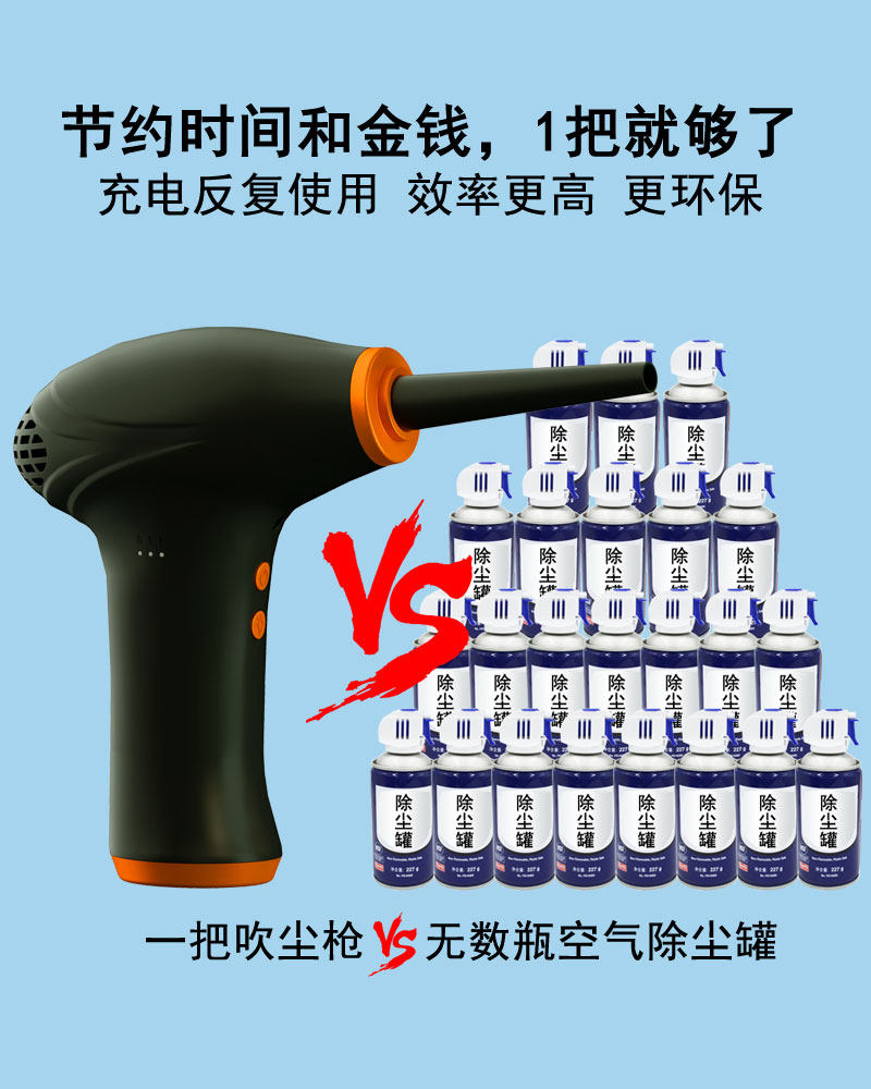 无线高压吹气尘枪吸尘器洗车吹水雪空气泵罐电脑强力除灰清洁神器