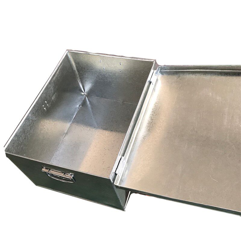 大号铁箱子 加盖加厚工具箱 手工箱 收纳箱 手提白铁箱带锁