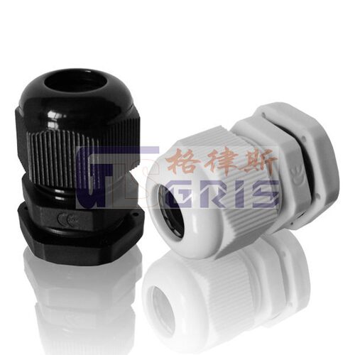 格律斯N型M20 PG13.5尼龙电缆防水固定密封接头葛兰 黑色 白色