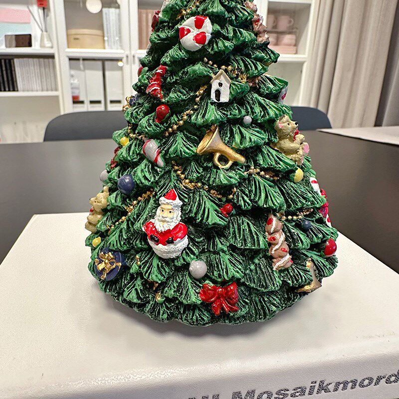 出口欧洲重工立体JingleBell旋转音乐盒女友圣诞树八音盒圣诞礼物