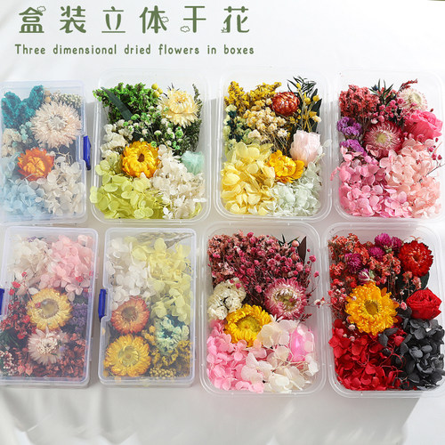 diy手工永生花紫气东来干花材料包盒装插花滴胶手帐生日礼物