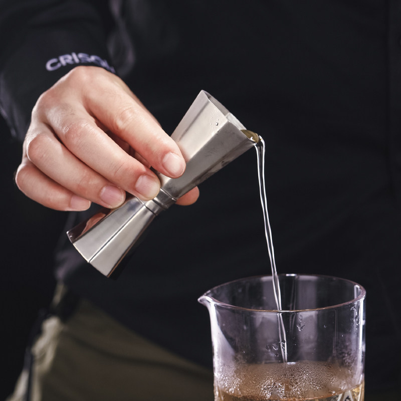 酒吧传奇 高精准刻度不锈钢量酒器 八角造型量杯 盎司杯 Jigger
