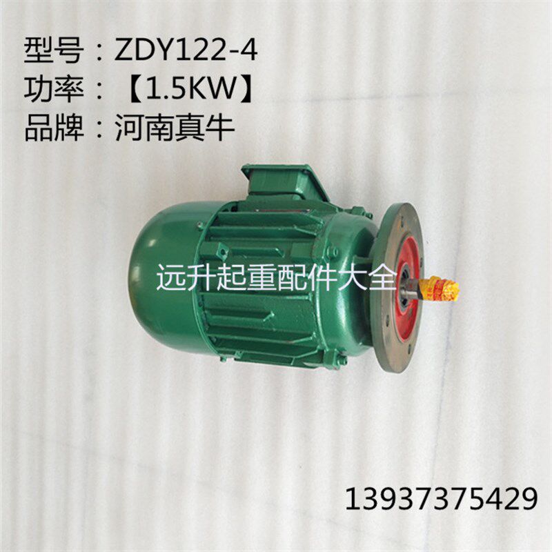 河南真牛电机ZDY22-4 1.5KW架桥机摆线针减速机 起重行车行走电机