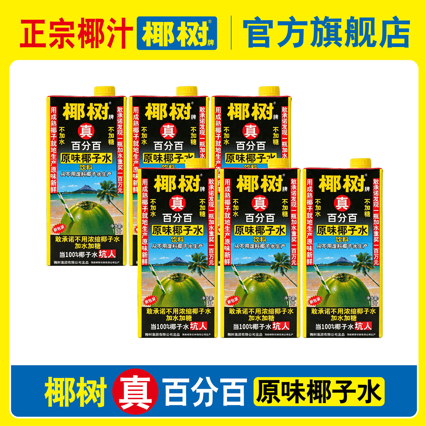 正宗椰树牌100%纯椰子水0添加剂图片