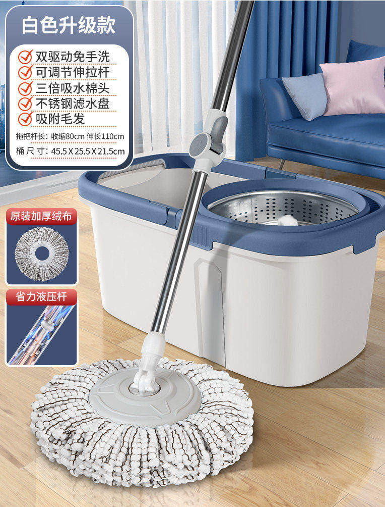 Rotating mop household one-mop cleaning mop bucket 2026 new model universal hand-free cleaning mop, dehydrating water absorption manual thumbnail 4