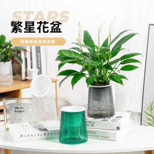 栀子花长寿花满天星盆栽绿植花卉室内客厅懒人自吸盆景好养活美观
