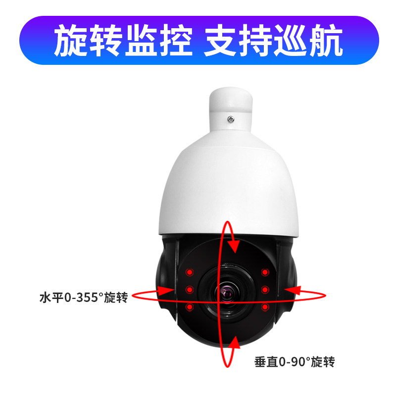 500万变焦网络高速球机云台监控器高清智能快球兼海康大华400万