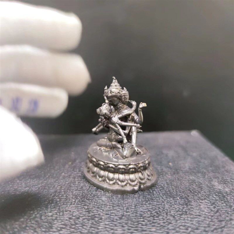 藏传铜像密宗尼泊尔 纯铜欢喜佛 明妃双身度母菩萨佛像摆件可装藏