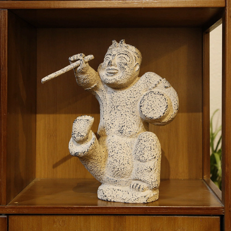 仿古董文物家居多宝阁装饰品工艺品书房文化博古架人物酒柜架摆件图片