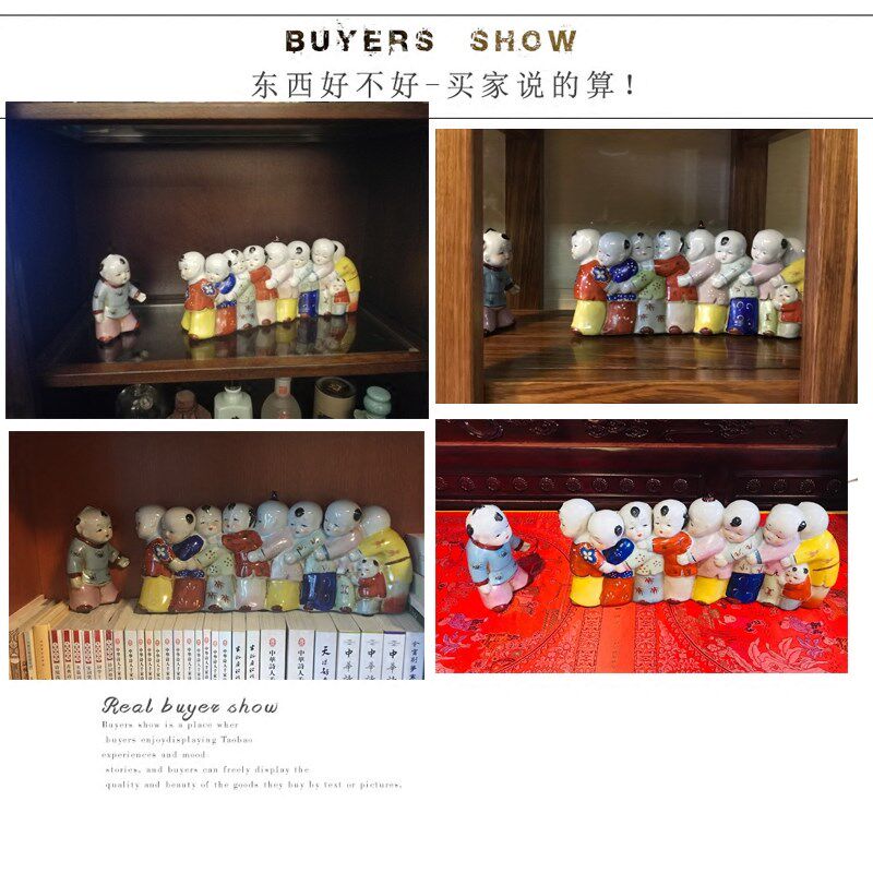 景德镇陶瓷人物雕塑工艺品老鹰家居饰品新中式客厅复古装饰品摆件