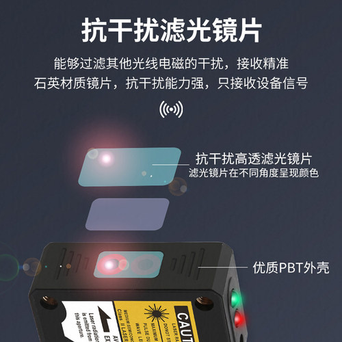 方形激光漫反射光电开关对射镜面红外感应开关E3Z-LS61可见小光斑