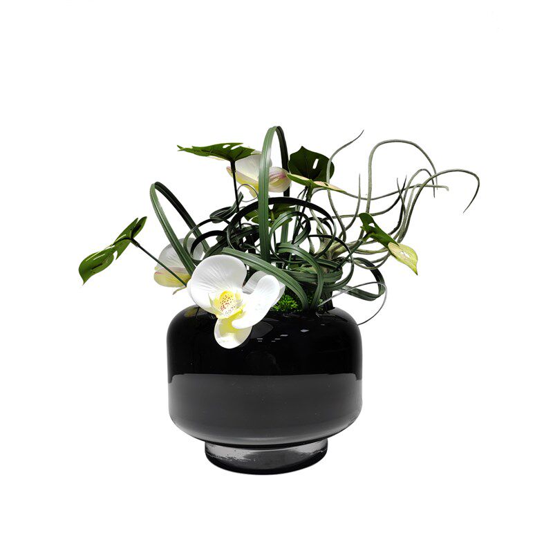 样板房间洽谈区餐厅桌面摆件现代轻奢花瓶仿真花艺假花摆设装饰品