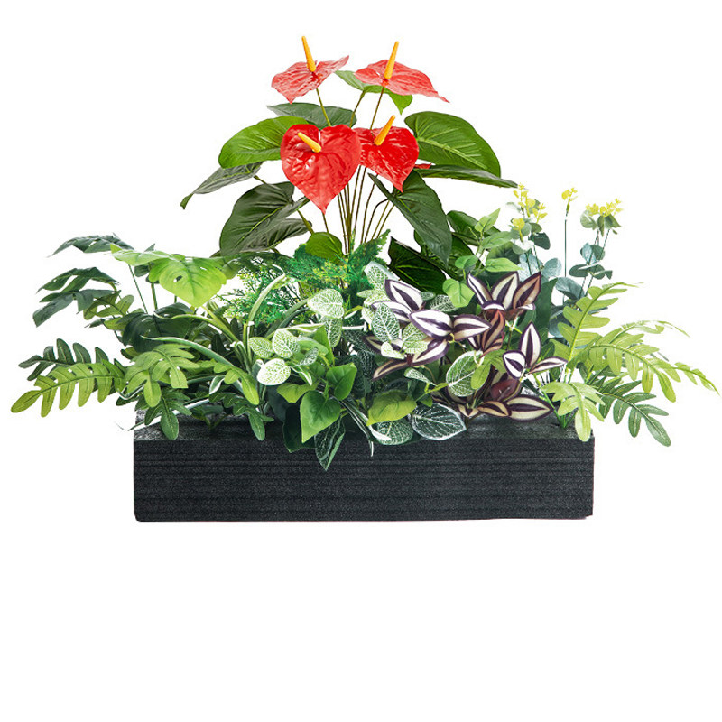 仿真绿植套装组合造景假盆栽插花植物绿萝室内橱窗花箱装饰花摆设