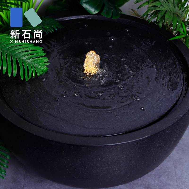 水钵聚宝盆流水喷泉花园水系水景小品阳台水盆喷泉简约现代招财