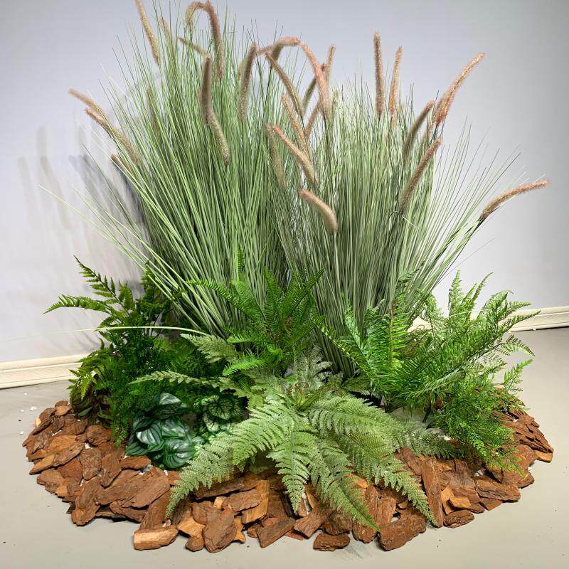 大型仿真狗尾草植物软装造景绿植庭院橱窗样板间仿生芦苇盆栽摆件