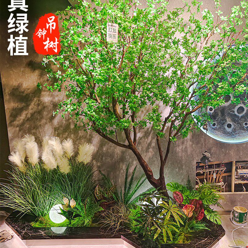 真吊钟树马醉木室内外假绿植树橱窗楼梯下造景组合落地装饰摆件