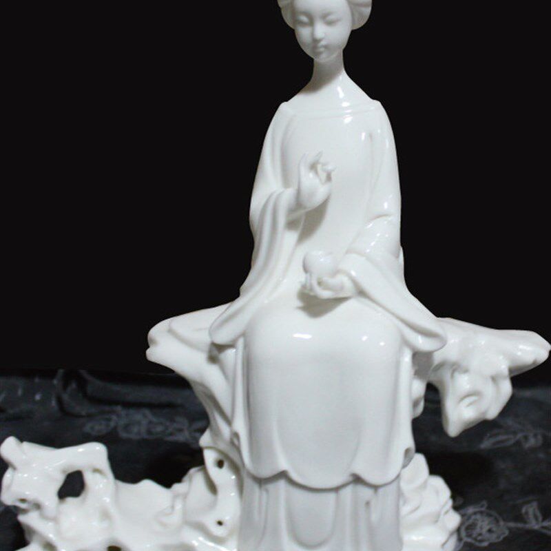 古典仕女琴棋书画摆件陶瓷工艺品样板房酒柜装饰品手绘青花瓷美女