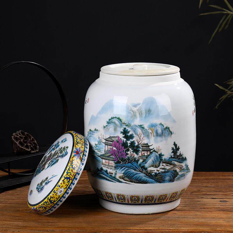 骨坛盖陶瓷骨捡灰双坛骨灰罐870殡葬迁坟捡骨罐大中小号骨灰盒寿