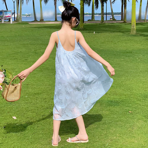 2026新款亲子装夏装母女装连衣裙海边度假露背仙女裙连衣长裙高品