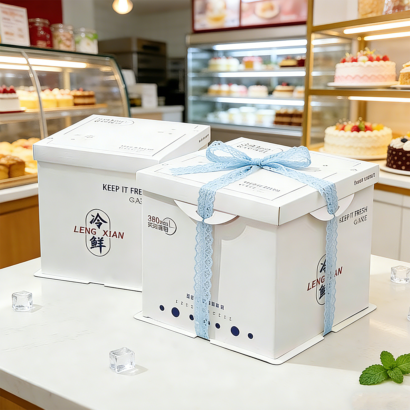冰淇淋保温蛋糕盒6寸8寸10寸12寸加高生日保鲜冷藏蛋糕盒子送冰袋