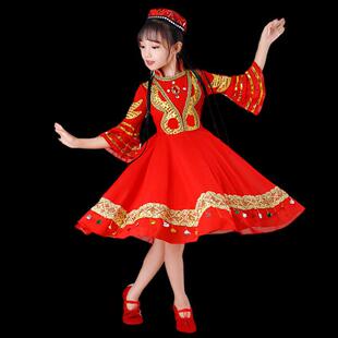 2026新款男女儿童乌孜别克族表演服幼儿56个名族演出舞蹈服装少