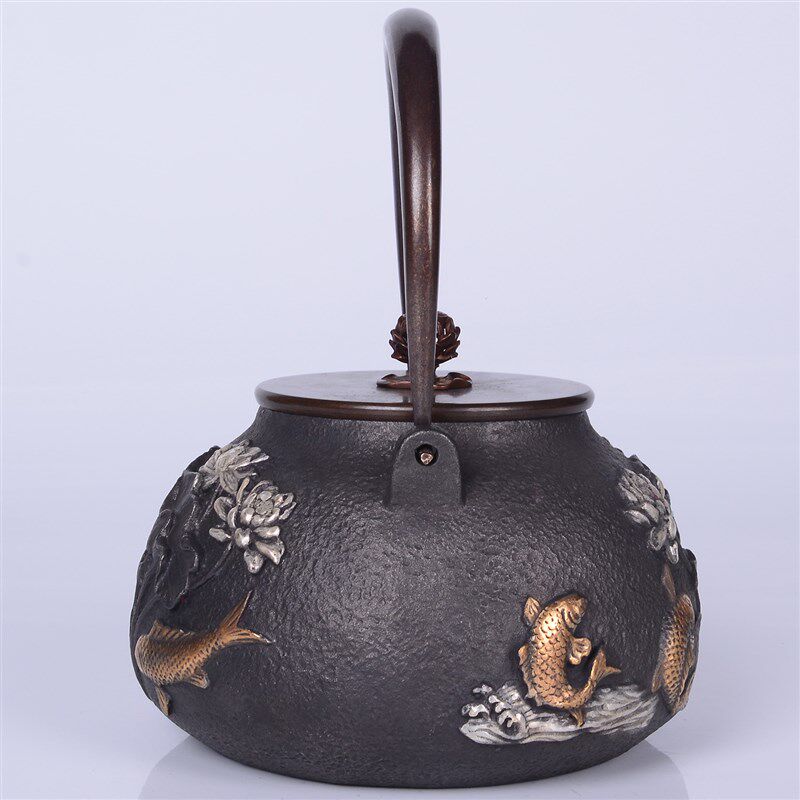 典工堂铁壶连年有鱼铸铁壶纯手工生铁茶壶家用泡茶具电陶炉烧水壶