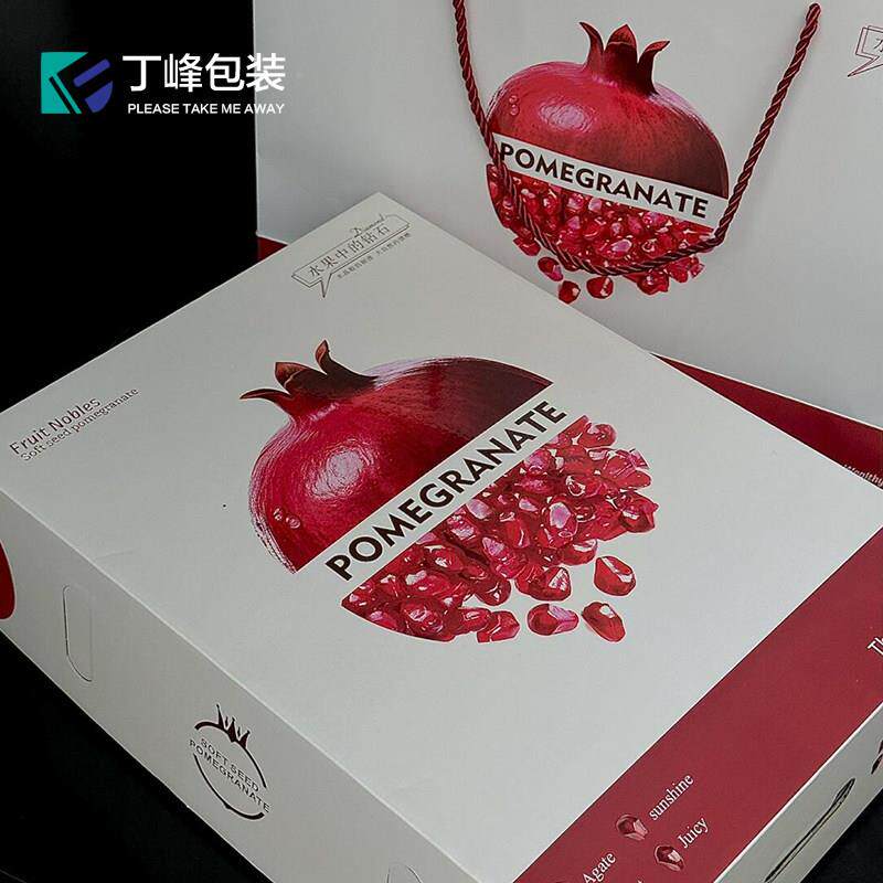 丁峰·石U榴包装盒盒突斯软籽石榴手尼提礼品盒V工艺水果礼盒CPG