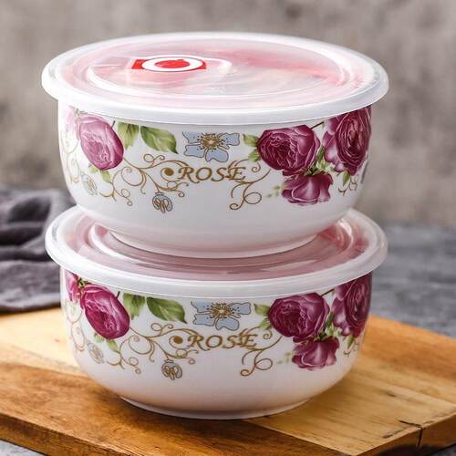 微波炉专用保鲜盒陶瓷保鲜碗带盖密封碗冰箱收纳盒饭盒泡面碗储物