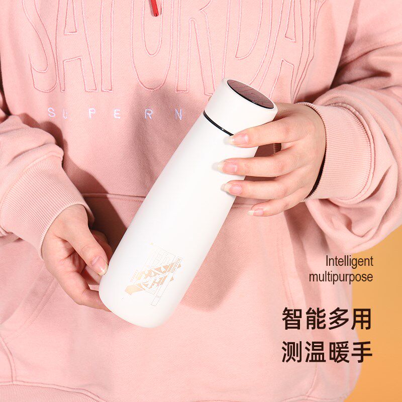 航天水杯 摇摇暖手杯保温杯316材质显示温度高颜值