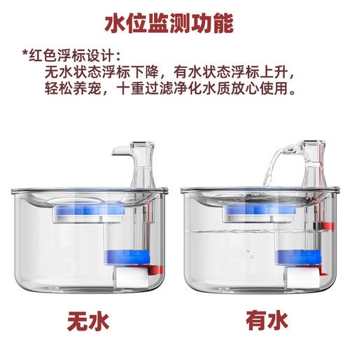 宠物智能感应饮水机自动循环活水狗狗猫咪不锈钢喂水机猫犬喝水器