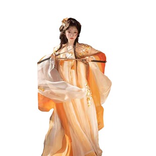 2026新款原创汉服女玉人歌唐制一片刺绣齐胸超仙诃子重工绣花大袖