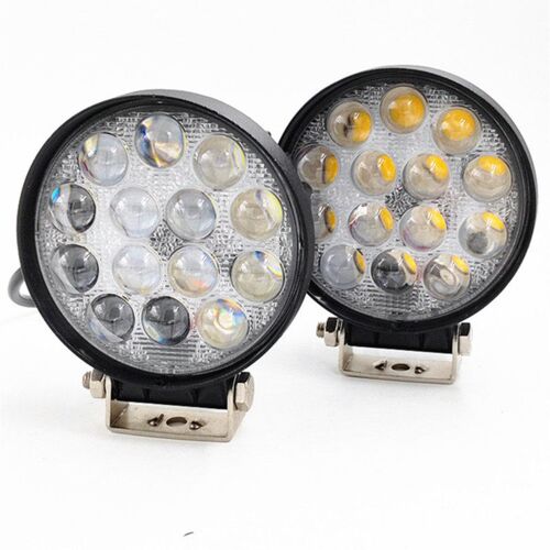 越野车LED射灯改装车顶灯行李架灯前杠灯雾灯强光灯12V24V远光灯