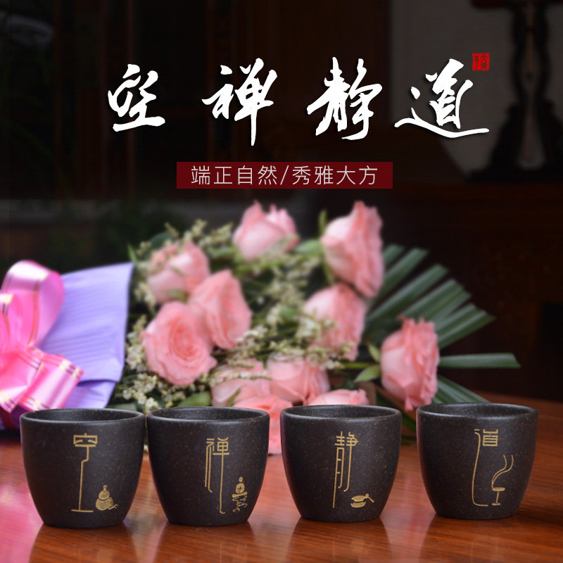 多肉小花盆 陶瓷创意中国风古典绿植菖蒲盆圆形办公室内紫砂花盆