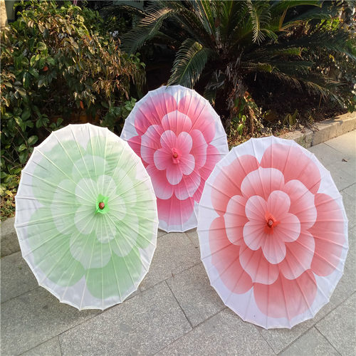绸布伞茉莉情怀专用茉莉花伞舞蹈伞古典伞演出绸布伞工艺伞道具伞