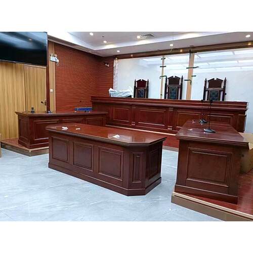 模拟法庭家具 仲裁桌审判台主审桌 法官桌椅法院家具书记桌诉讼桌