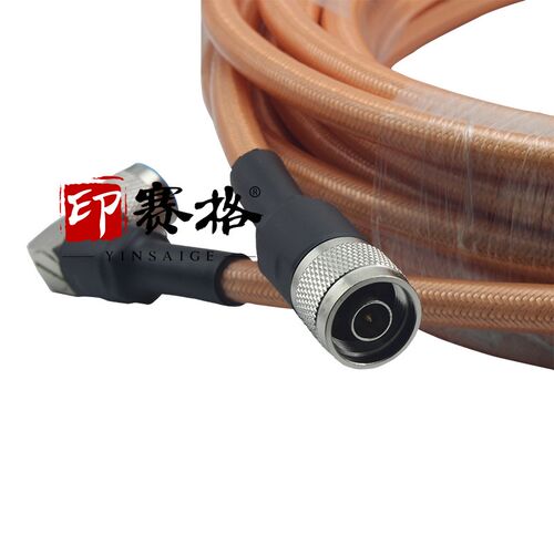 大功率射频电缆N公头转N弯公头延长线SFF50-7镀银高温线RG393电缆