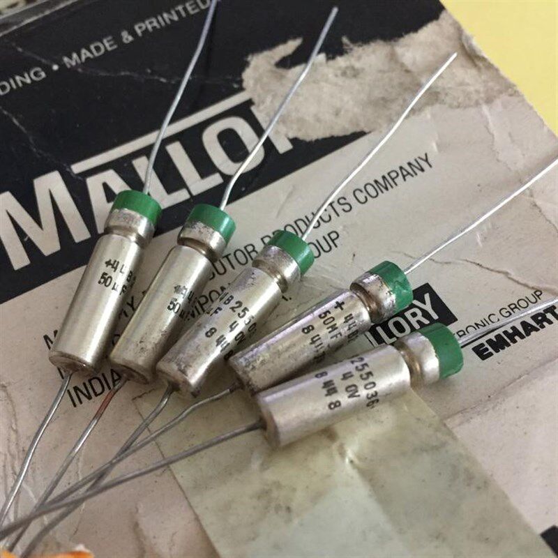 美国MALLORY摩罗利 50UF40V 发烧音频液态钽银油银电容