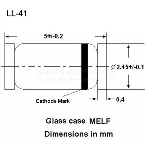 贴片稳压二极管包 LL-41封装 1W 3.3V-33V 常用25种各5个共125个