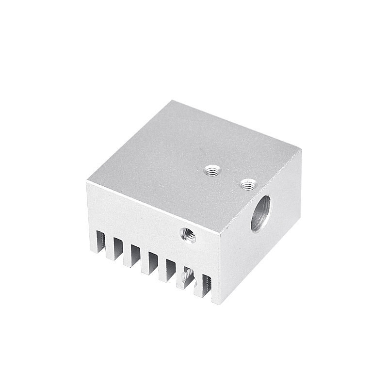 3D打印机配件 E3D单喷头散热片带螺纹金属散热器 DIY散热块30*30