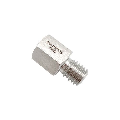 内G1/4-外M12*1.75 不锈钢304内外丝转接头 内G2分外螺纹M12x1.75