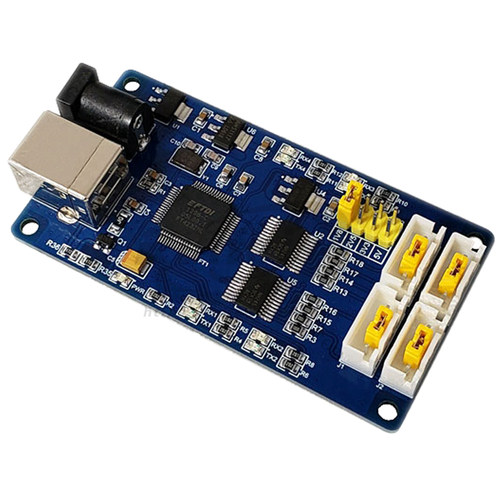 USB转4路TTL/RS-232/485串口模块5V3.3V2.5V1.8V电平 FTDI芯片