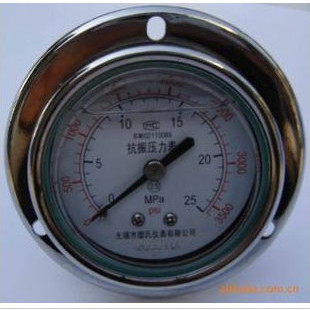 轴向耐震压力表 YN60ZT 压力表 耐震压力表 带油压力表